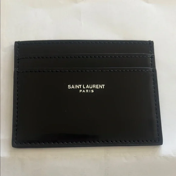 Sleek Saint Laurent Black Card Holder - Picture 1 of 4